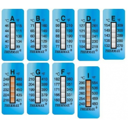 Ruban indicateur thermosensible Thermax 5 températures