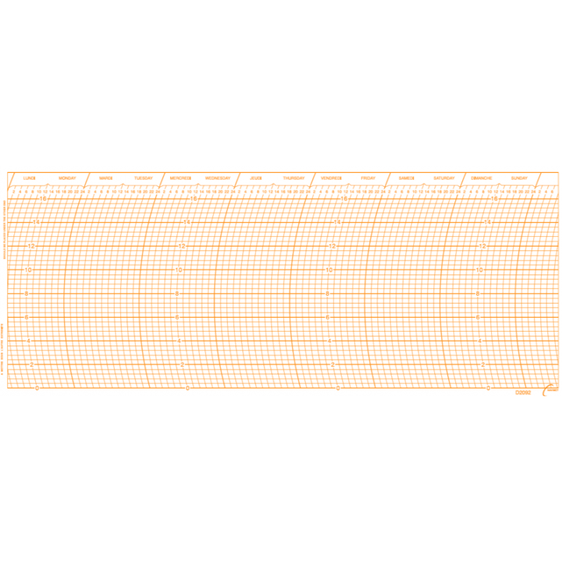 Paquet de 100x Feuilles N°2092 / 0-16bars / 7J